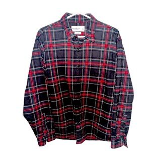 Abercrombie & Fitch Button Down Plaid Flannel Shirt Size Medium